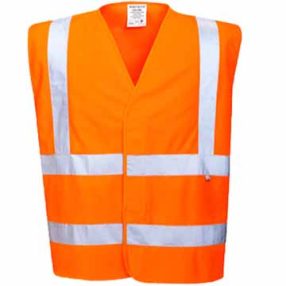   Lángálló antisztatikus jól láthatósági mellény, narancs és sárga